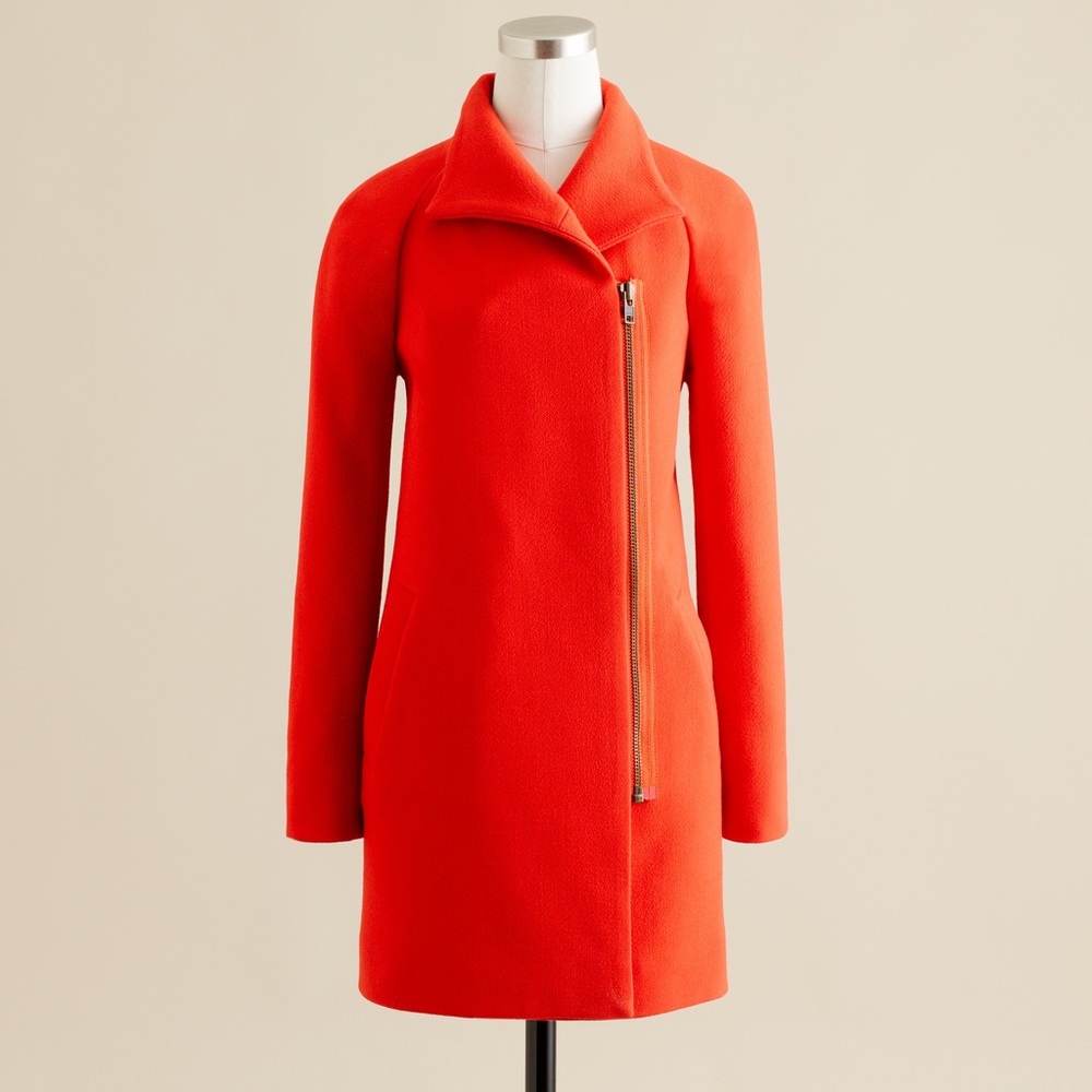 J.Crew Double-cloth Envelope Coat in Vibrant Flame